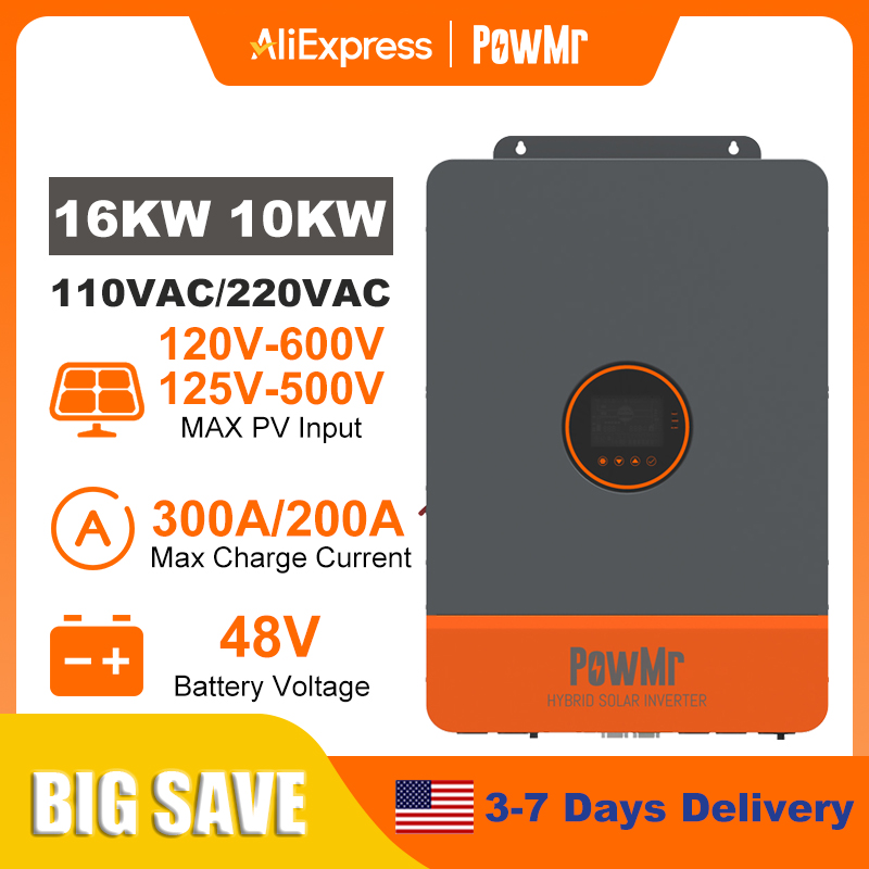 Split Phase Inverter 10Kw 110V 220V - PowMr 16KW 10KW Inwerter Jednofazowy/Trójfazowy 110V