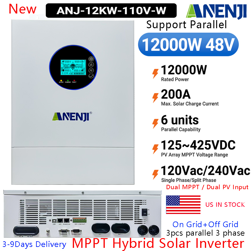 ANENJI Inwerter Solarny Hybryd – Off Grid Solar Inverter 48V 6000W recenzja i cena