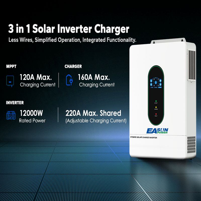 EASUN US 12KW 12000W Dwufazowy – Grid Tie Inverter Limiter 2000W recenzja i cena