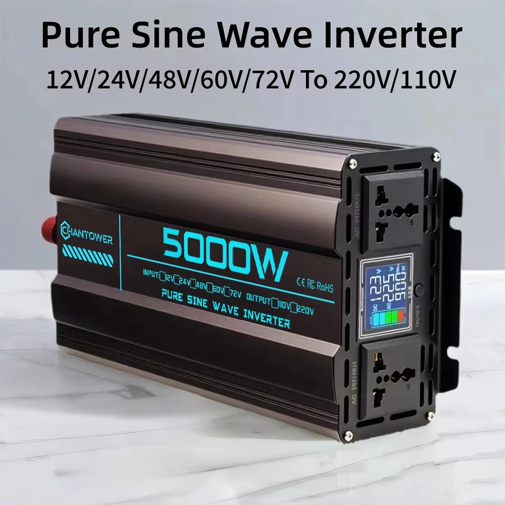 Inwerter sinusoidalny DC 12V/2 – Pure Sine Wave Inverter 5000W 48V 220V recenzja i cena